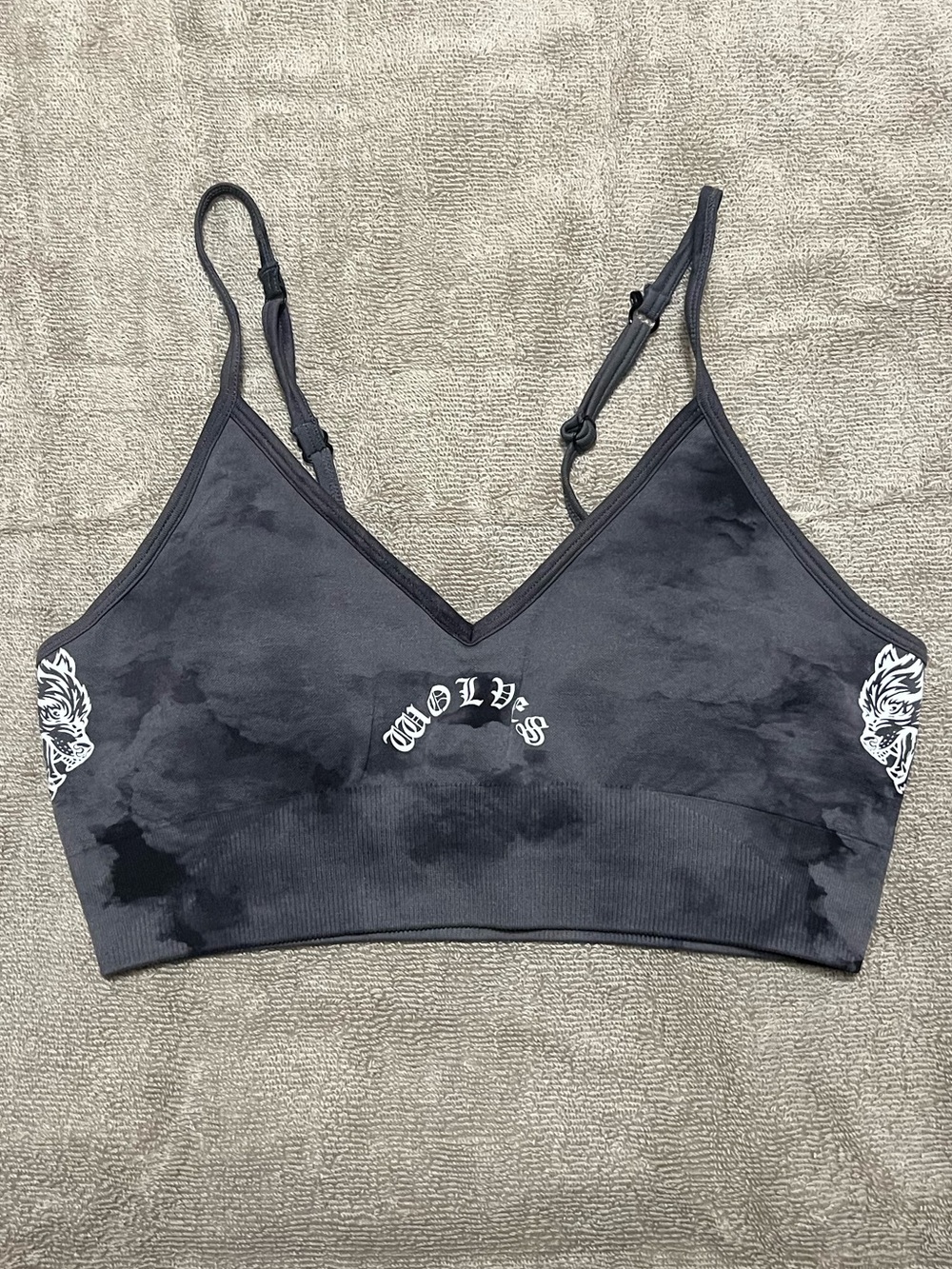 Darc Sports Women's Black Tie-Dye Sports Bra